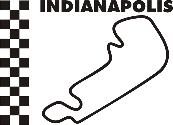 Rennstreckenaufkleber USA Indianapolis