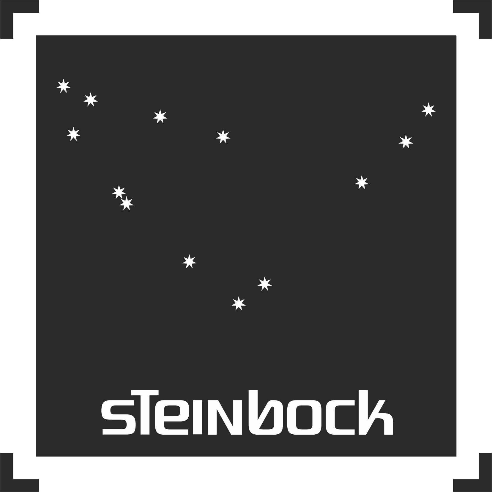 Steinbock beschrifteter Sternbild - Aufkleber