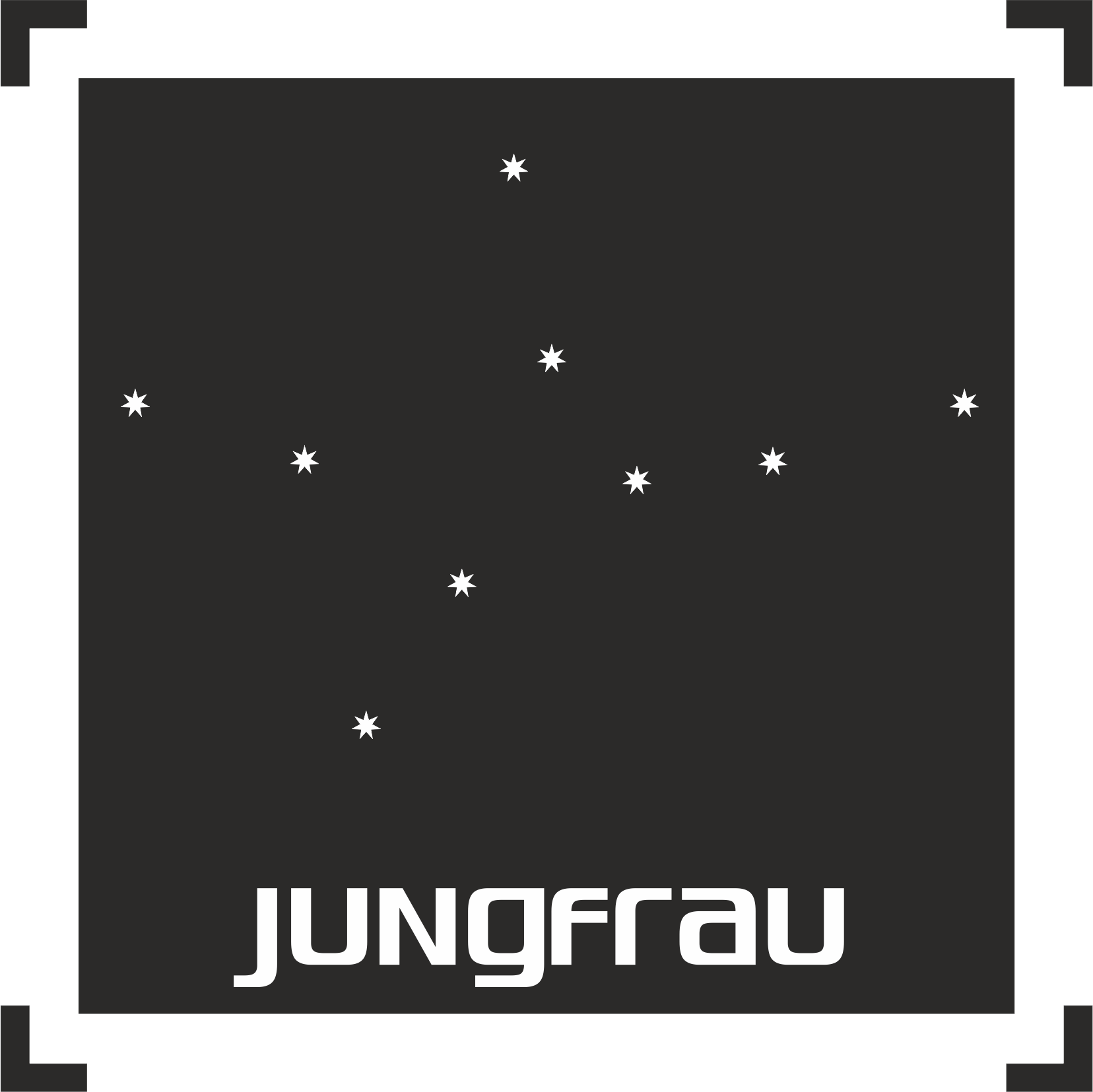 Jungfrau beschrifteter Sternbild - Aufkleber
