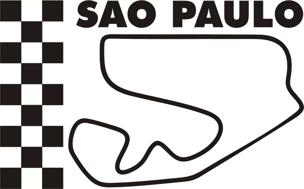 Rennstreckenaufkleber Brasilien Sao Paulo