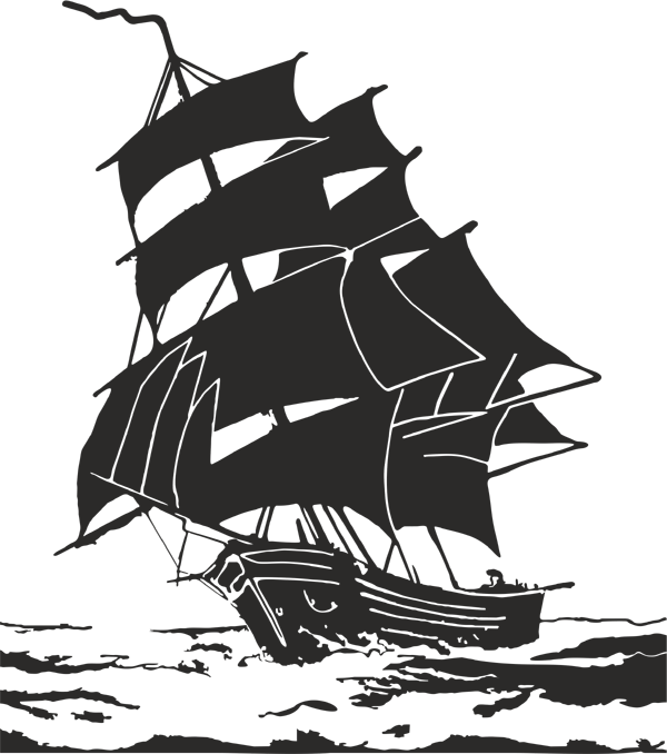 Piratenschiff als Aufkleber