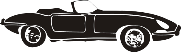 Sportwagen Jaguar E-Type Aufkleber