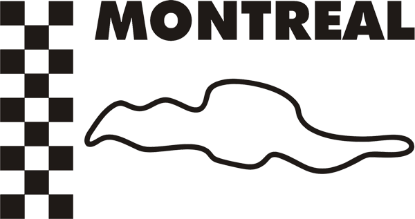 Rennstreckenaufkleber Kanada Montreal